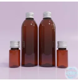Флакон ПЭТ D18 коричневый 10, 30, 50, 100 мл с алюминиевой крышкой