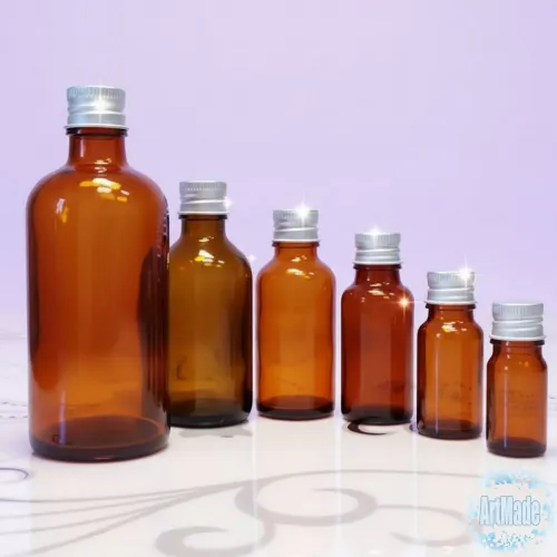 Флакон стеклянный с алюминиевой крышкой