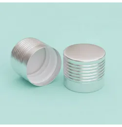Крышка серебристая рифленая 18/410 без контроля вскрытия