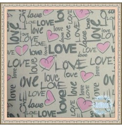 Бумага упаковочная для подарков Love, 70x50 см