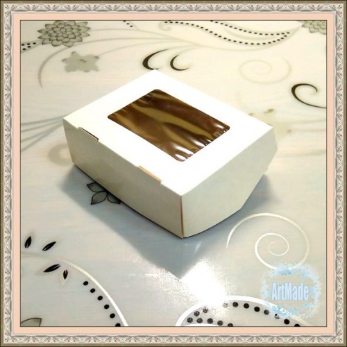 Коробка из бумаги крафт с окном