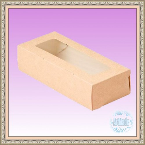 Коробка из бумаги крафт с окном