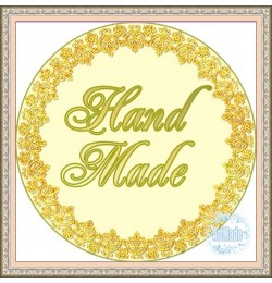 Наклейка круглая -1 Hand Made