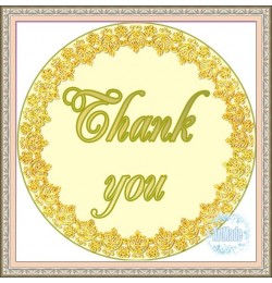 Наклейка круглая -1 Thank you