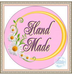Наклейка круглая -12 Hand Made