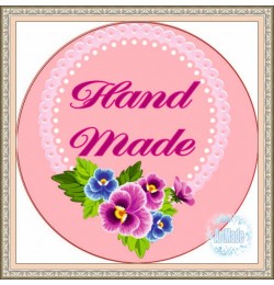 Наклейка круглая -13 Hand Made
