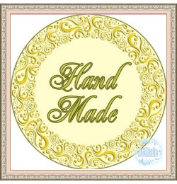Наклейка круглая -2 Hand Made
