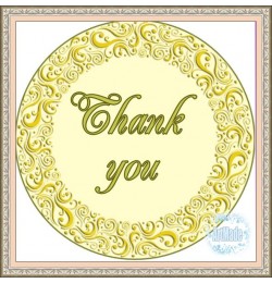 Наклейка круглая -2 Thank you
