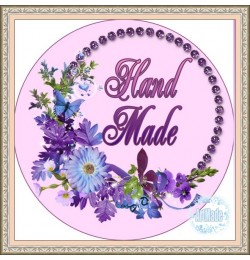 Наклейка круглая -4 Hand Made