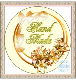 Наклейка круглая -9 Hand Made