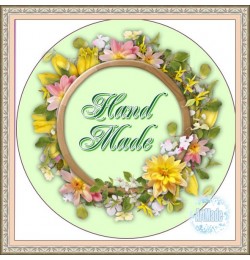 Наклейка круглая -7 Hand Made