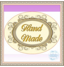 Наклейка овальная -6 Hand Made