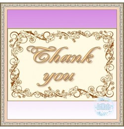 Наклейка прямоугольная -1 Thank you