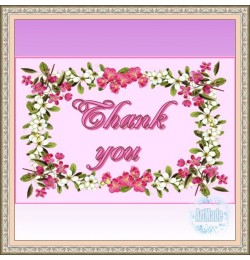 Наклейка прямоугольная -2 Thank you