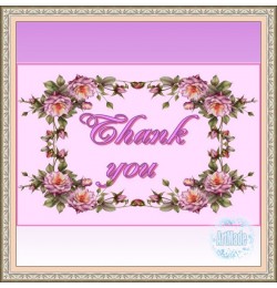 Наклейка прямоугольная -3 Thank you