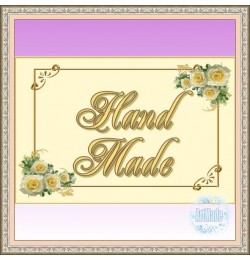 Наклейка прямоугольная -4 Hand Made