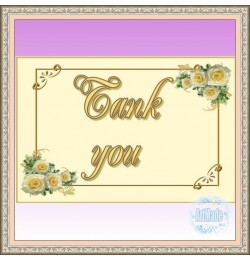 Наклейка прямоугольная -4 Thank you