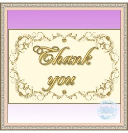 Наклейка прямоугольная -6 Thank you