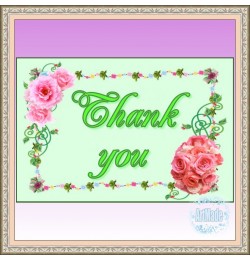Наклейка прямоугольная -7 Thank you