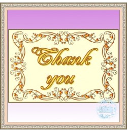 Наклейка прямоугольная -8 Thank you